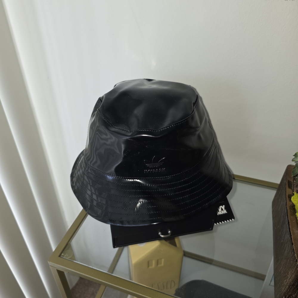 IVY PARK Black Patent Vinyl Bucket Hat